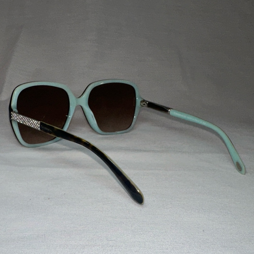Tiffany and Co Havana Oversized Sqaure Tortoiseshell Sunglasses Tiffany Blue - Picture 6 of 16